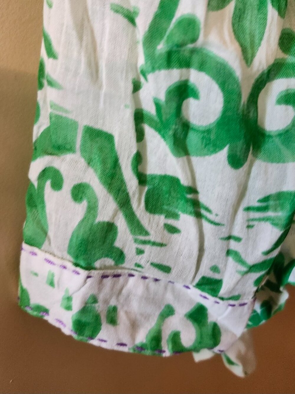 Dolma 100% cotton tunic white/green NWT size xlg - Picture 5 of 6